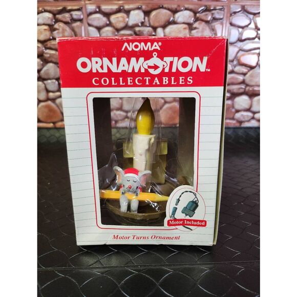 NOMA Ornamotion Christmas Ornament Mouse in Candlestick Motor Included Orig Box - Picture 1 of 6